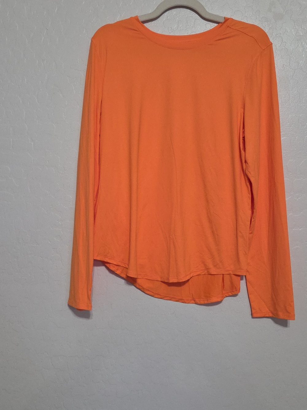 CRZ YOGA Long Sleeve Crewneck Top in Bright Orange
